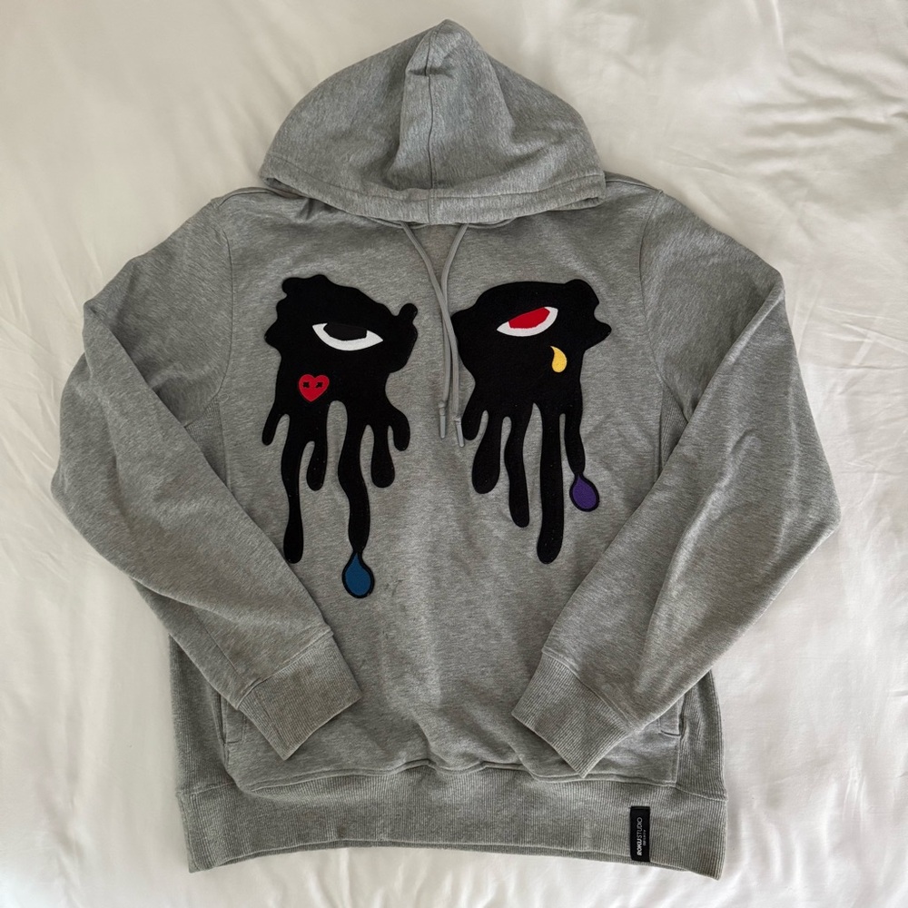 Roku studio Eyes tear dripping hoodie (Grey)